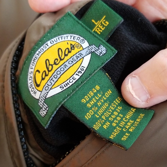 Warm Cabella's Layering Jacket Army Green & Black - Picture 7 of 8